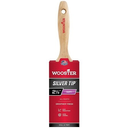 WOOSTER 2 1/2" SILVER TIP SOFT BRISTLED PAINT BRUSH 5222