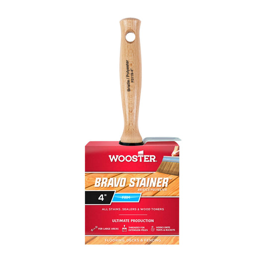 WOOSTER 4" BRAVO STAINER BRISTLE PAINT BRUSH F5116-4