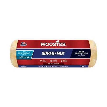 WOOSTER SUPER/FAB 9" ROLLER COVER 3/8" NAP R239-9"