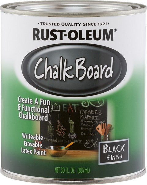 Rust-Oleum 206540 Qt Black Chalkboard Brush On Paint