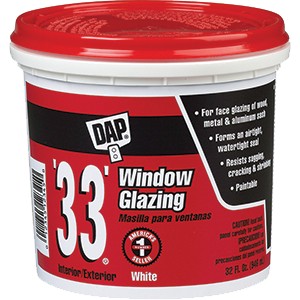 Dap '33' Window Glazing Compound White Quart