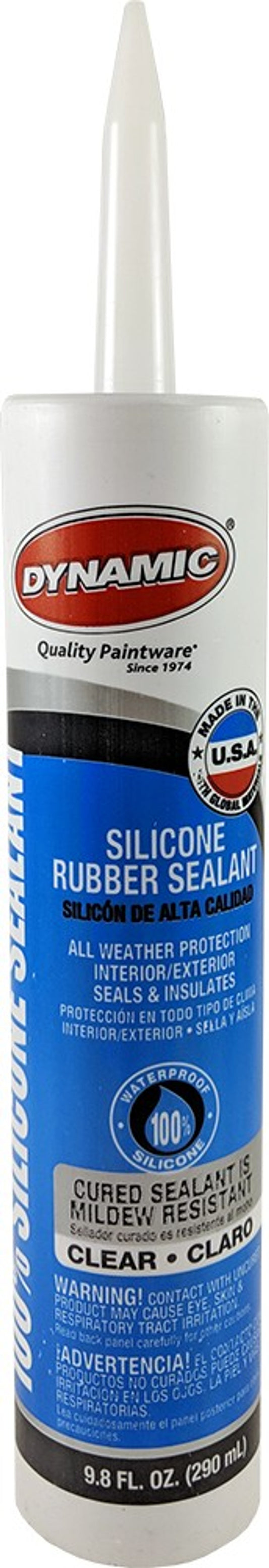 Dynamic Clear Silicone Rubber Sealant 9.8 oz