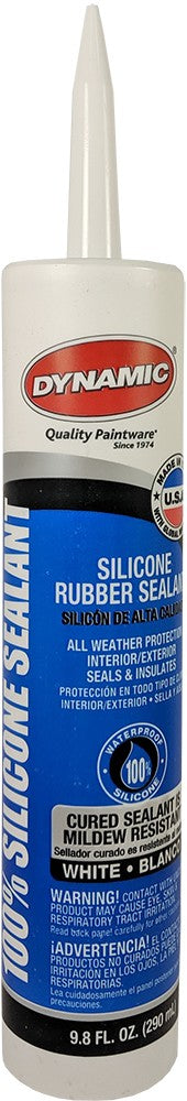 Dynamic White Silicone Rubber Sealant 9.8oz