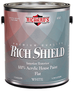 RICHARD'S PAINT RICH SHIELD INT/EXTERIOR FLAT GALLON