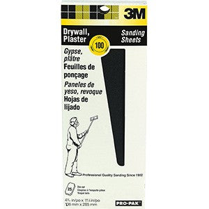 3M 99432NA 4-3/16" x 11-1/4" 100C Pro-Pak Drywall Sanding Sheet (25pk)